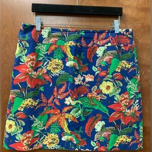 Talbots tropical print miniskirt